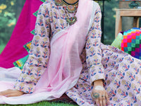 Light Pink Dobby Square 3 Piece Unstitched - AWP-3PS-576