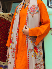 Orange Jacquard Tunic - AWP-LK-622