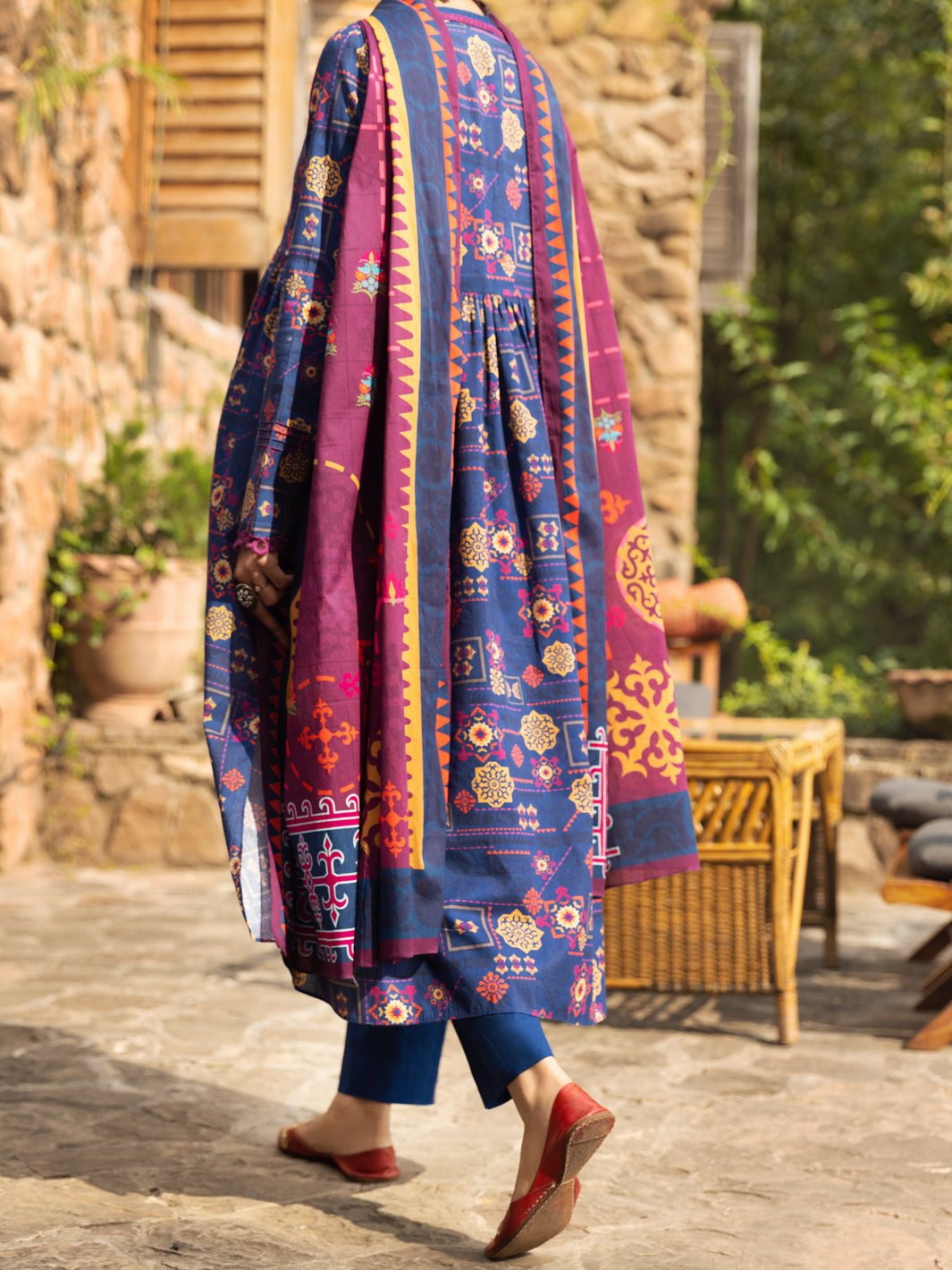 Blue Cambric 2Pc Unstitched - AWP-2PS-591