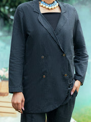 Black Yarn Dyed Tunic - AWP-LK-594