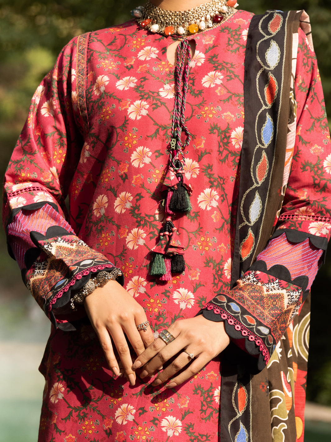 Fuchsia Cambric 2 Piece Unstitched - AWP-2PS-587