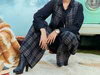 Charcoal Yarn Dyed 2Pc Stitched - AWP-2PS-LKS-597