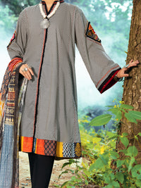 Black Cambric 3Pc Unstitched - AWP-3PS-545