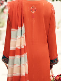 Orange Jacquard 3Pc Stitched - AWP-3PS-559