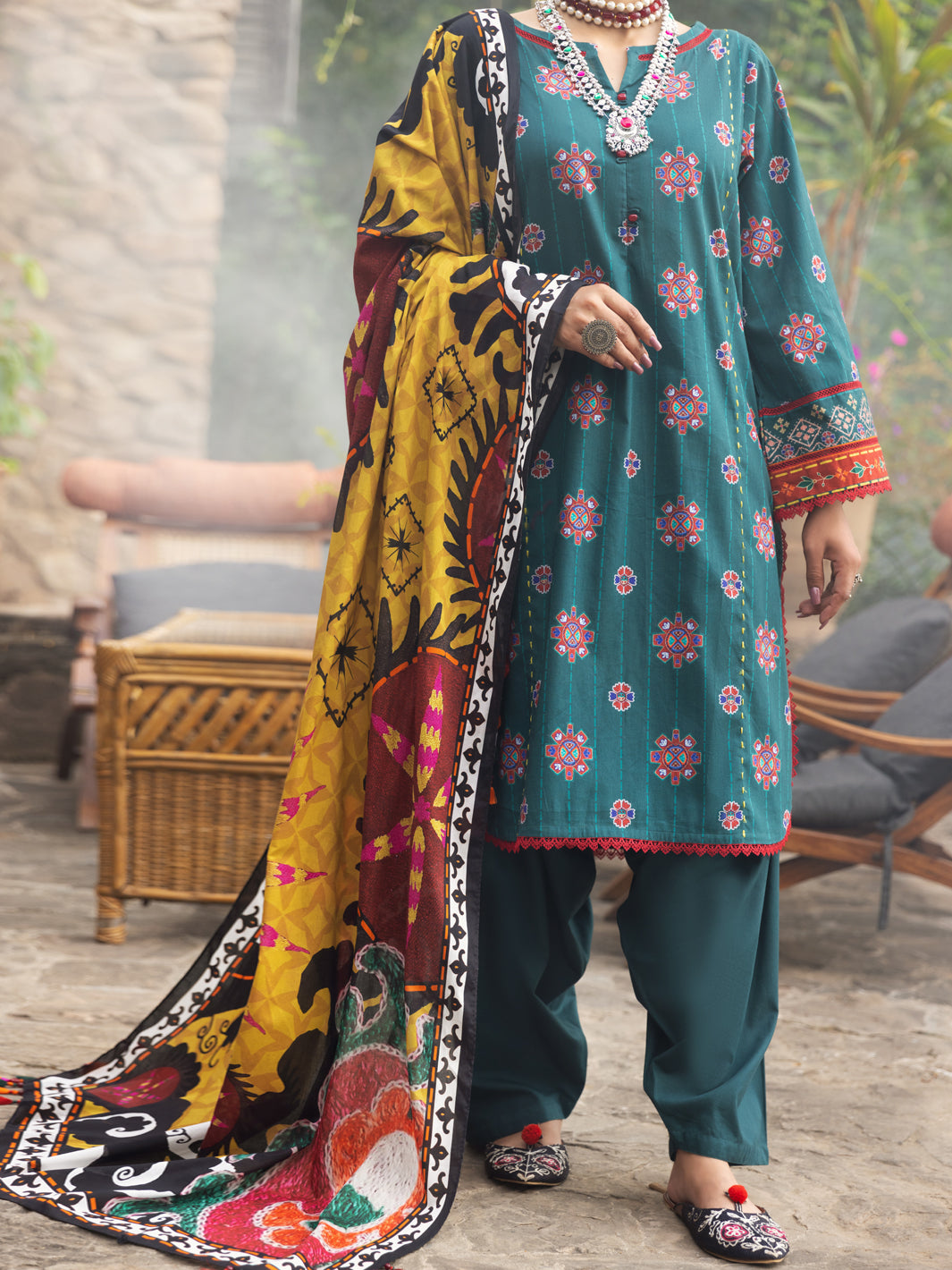 Green Cambric 2 Piece Unstitched - AWP-2PS-590