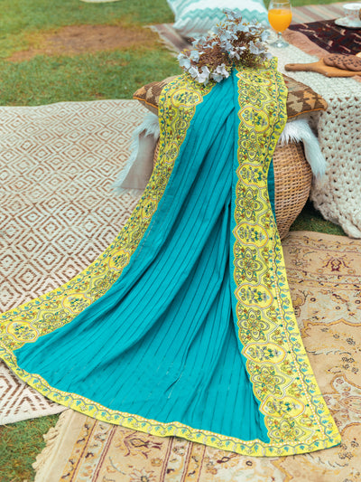 Sea Green Lino Kara Shawl - AWP-ST-625