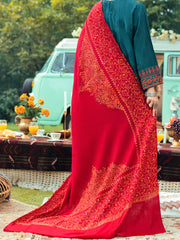 Red Jacquard Shawl - AWP-ST-618