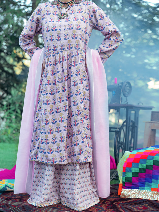Light Pink Cambric 3 Piece Stitched - AWP-3PS-576