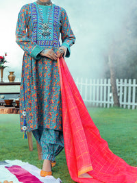 Green Cambric 3 Piece Stitched - AWP-3PS-577