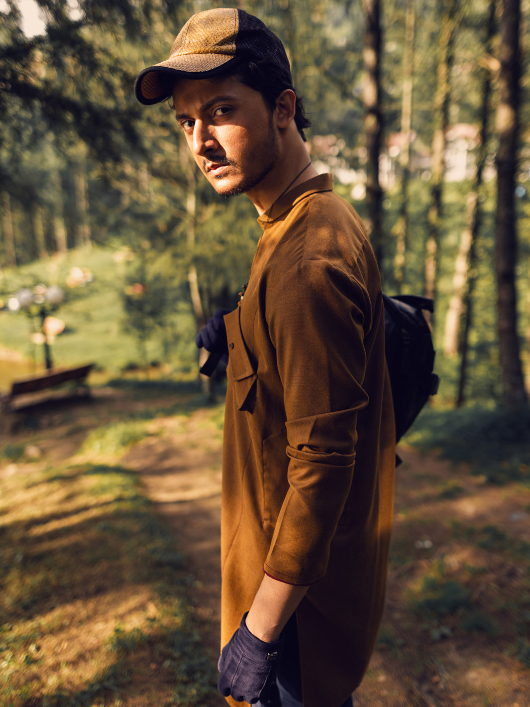 Brown Blended Kurta - AL-K-1111A