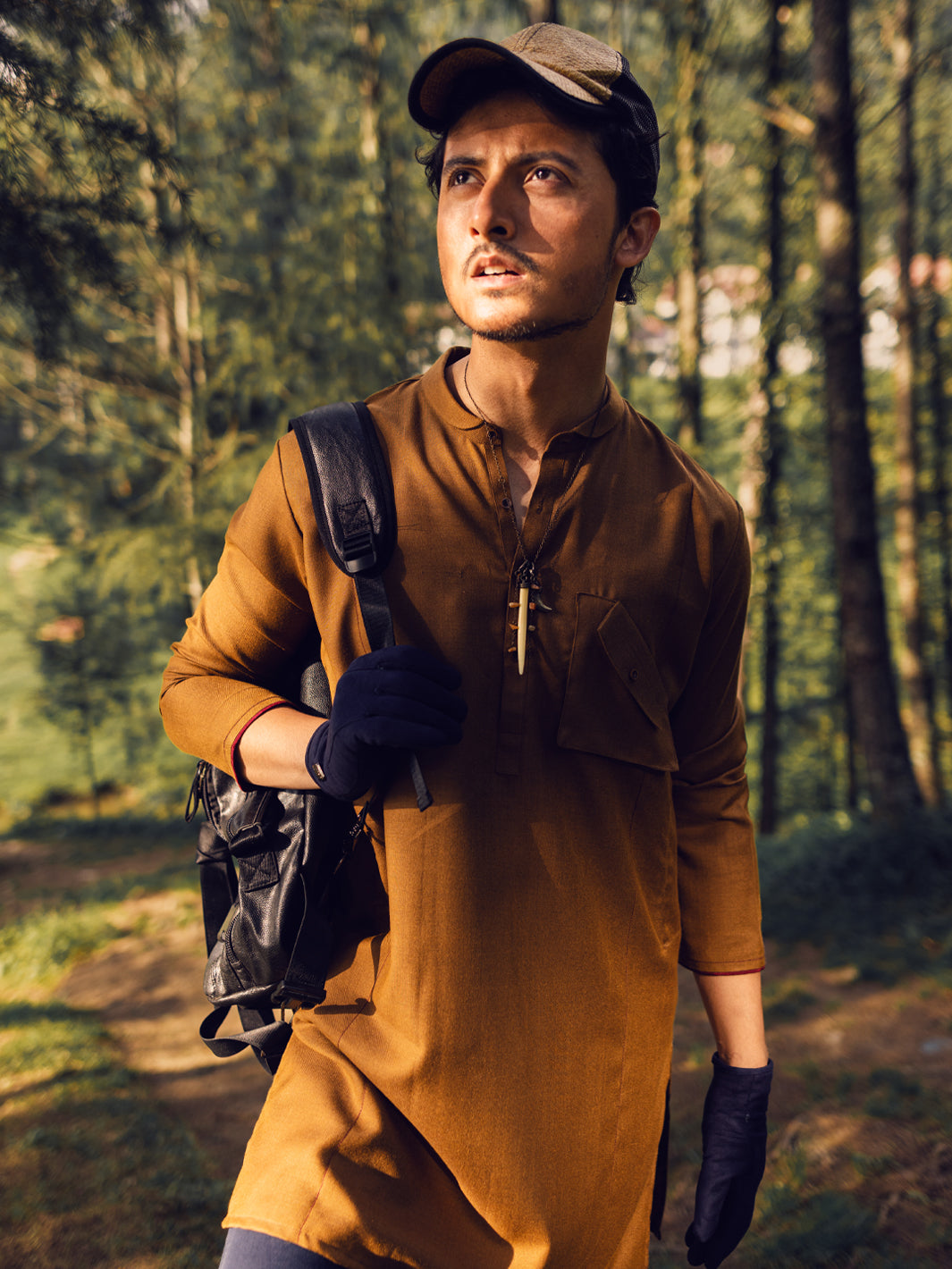 Brown Blended Kurta - AL-K-1111A