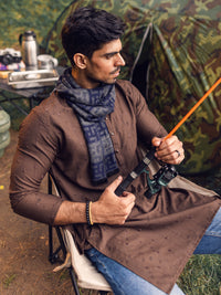 Brown Blended Kurta - AL-K-1112A