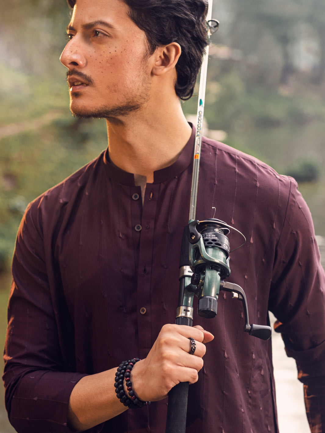 Maroon Blended Kurta - AL-K-1112D - Almirah Online