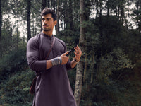 Purple Blended Kurta - AL-K-1122