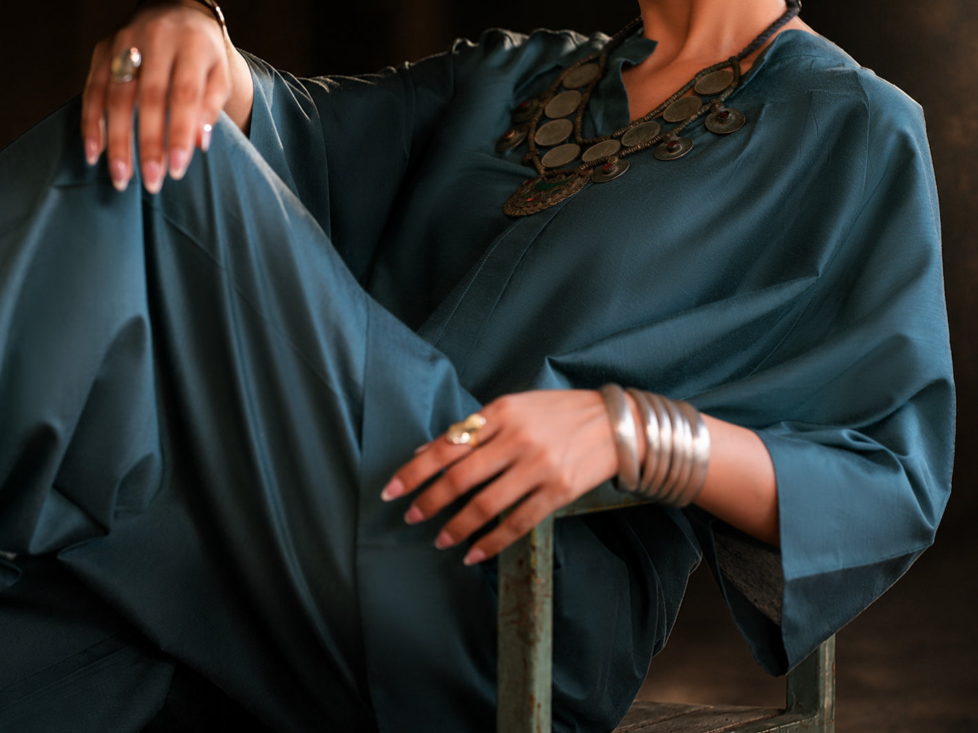 Turquoise Cotton Dobby 2Pc Stitched - ALCR-2PS-LKS-1129