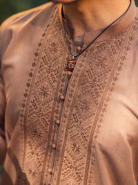 Brown Cotton Kurta - AL-K-1135E