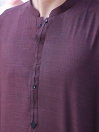 Maroon Blended Kurta - AL-K-1141