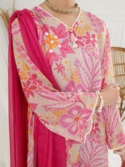 Pink Georgette 3 Piece Stitched - ALT-3PS-LS-1150