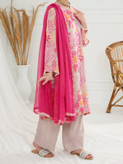 Pink Georgette 3 Piece Stitched - ALT-3PS-LS-1150