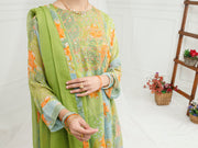 Light Green Georgette 3 Piece Stitched - ALT-3PS-LS-1151