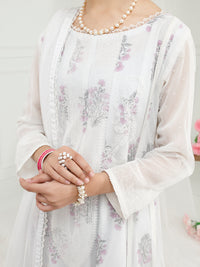 White Poly Net 3 Piece Stitched - ALT-3PS-LS-1156