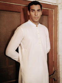 Off White Blended Kurta - AL-K-1157A