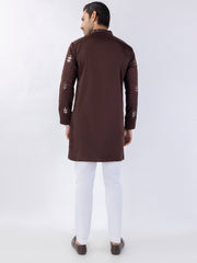 Brown Blended Kurta - AL-K-1160C