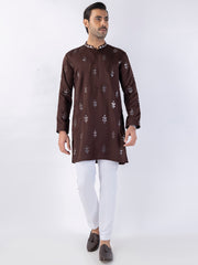 Brown Blended Kurta - AL-K-1160C