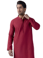 Red Cotton Kurta - AL-K-1165B