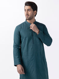 Green Cotton Kurta - AL-K-1165C