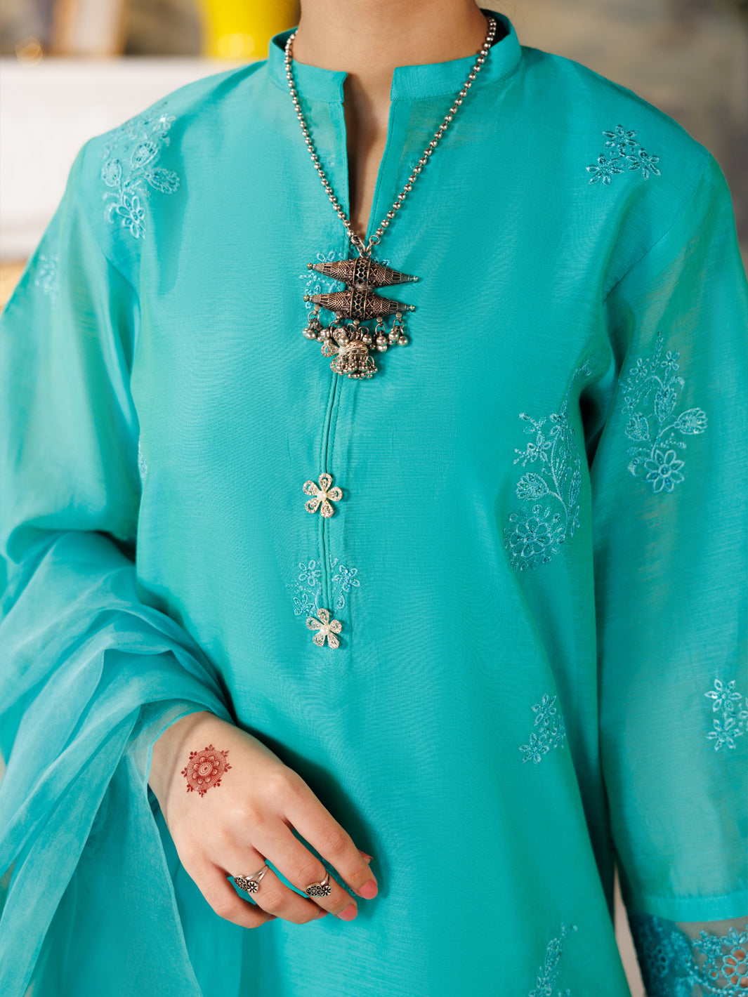 Sea Green Modal 3 Piece Stitched - ALT-3PS-LS-1166