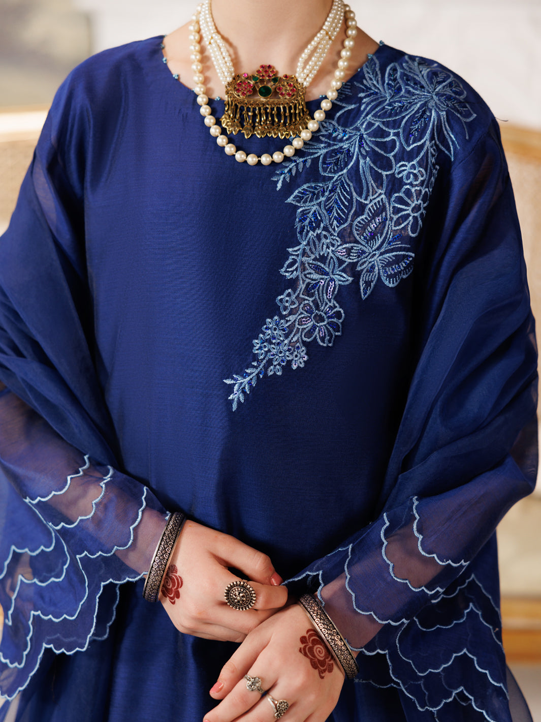 Blue Formal 3Pc Stitched - ALT-3PS-LS-1167