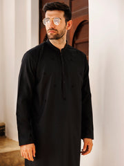 Black Blended Kurta - AL-K-1168C