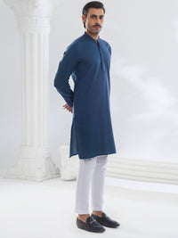 Blue Cotton Kurta - AL-K-1176A