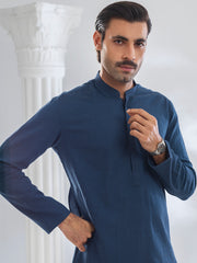 Blue Cotton Kurta - AL-K-1176A