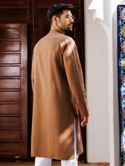 Brown Cotton Kurta - AL-K-1178