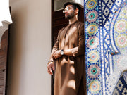 Brown Cotton Kurta - AL-K-1178