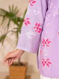 Light Purple Cotton Lawn Kurti - AL-LK-1178