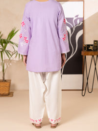 Light Purple Cotton Lawn Kurti - AL-LK-1178