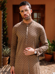 Green Cotton Kurta - AL-K-1179