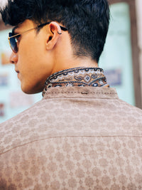 Light Brown Cotton Kurta - AL-K-1180