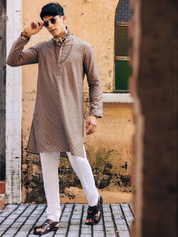 Green Cotton Kurta - AL-K-1181