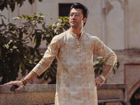 Mustard Cotton Kurta - AL-K-1187