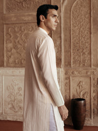 Cream Cotton Kurta - AL-K-1196A