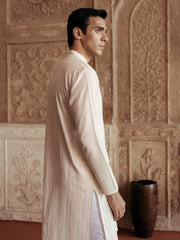 Cream Cotton Kurta - AL-K-1196A - Almirah Online