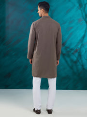 Brown Blended Kurta - AL-K-1216