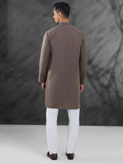 Brown Blended Kurta - AL-K-1216