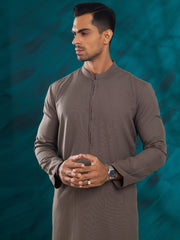 Brown Blended Kurta - AL-K-1216