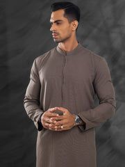 Brown Blended Kurta - AL-K-1216