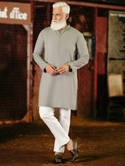 Grey Blended Kurta - AL-K-1217